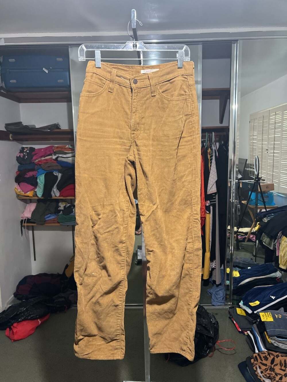 Levi's '94 Baggy Corduroy Pants Size 24 L31 Dijon Brown